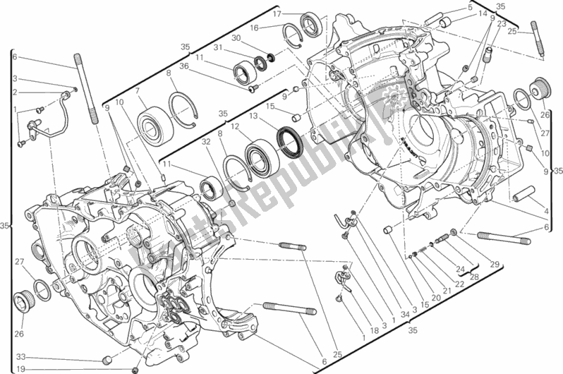 Todas las partes para 010 - Pareja De Semicárter de Ducati Superbike 1199 Panigale S ABS 2013